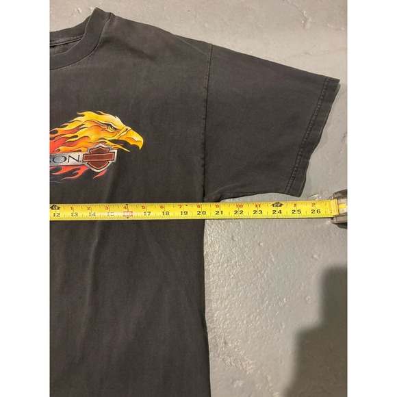 Vintage Harley Davidson Eagle Flames Dealer T-Shirt Large Y2K Biker Tee - Picture 5 of 7